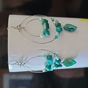 Silver turquoise earrings